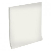 U.S. Ceramic Tile Color Collection Matte Bone 4-1/4 in. x 4-1/4 in. Ceramic Stackable Cove Base Wall Tile-DISCONTINUED