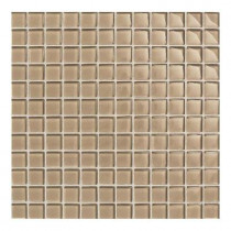 Daltile Maracas Mushroom 12 in. x 12 in. 8mm Glass Mesh-Mounted Mosaic Wall Tile (10 sq. ft. / case)-DISCONTINUED