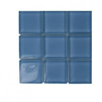 Splashback Tile Contempo Aquarium Blue Polished Glass - 6 in. x 6 in. Tile Sample-DISCONTINUED