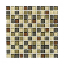 Daltile Glass Reflections Caribbean Surf 12 in. x 12 in. x 8mm Glass Mosaic Wall Tile (10 sq. ft. / case)-DISCONTINUED