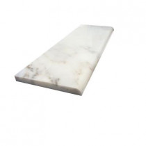 MS International Greecian White 4 in. x 12 in. Polished Marble Base Board Wall Tile