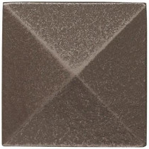 Weybridge 2 in. x 2 in. Cast Metal Pyramid Dot Brushed Nickel Tile (10 pieces / case) - Discontinued