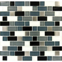MS International Crystal Cove 12 in. x 12 in. Glass Blend Mesh-Mounted Mosaic Tile
