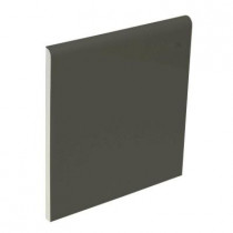 U.S. Ceramic Tile Color Collection Bright Dark Gray 4-1/4 in. x 4-1/4 in. Ceramic Surface Bullnose Wall Tile-DISCONTINUED
