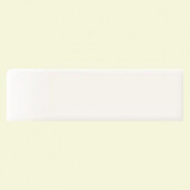 Daltile Modern Dimensions Arctic White 2-1/8 in. x 8-1/2 in. Ceramic Bullnose Wall Tile-DISCONTINUED