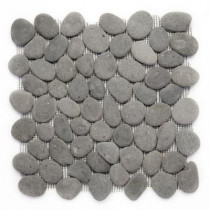 Solistone River Rock River Gray 12 in. x 12 in. x 12.7 mm Natural Stone Pebble Mosaic Floor and Wall Tile (10 sq. ft./case)