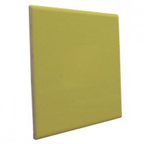 U.S. Ceramic Tile Bright Chartreuse 6 in. x 6 in. Ceramic Surface Bullnose Wall Tile-DISCONTINUED