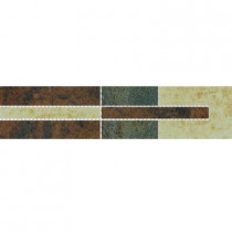 U.S. Ceramic Tile Argos 2 in. x 12-5/8 in. Multicolor Porcelain Border Mosaic Tile-DISCONTINUED