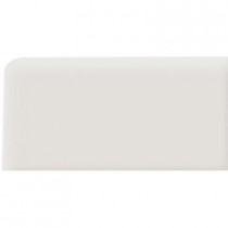Daltile Rittenhouse Square Arctic White 3 in. x 6 in. Ceramic Surface Bullnose Left Corner WallTile