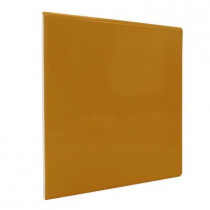 U.S. Ceramic Tile Color Collection Bright Mustard 6 in. x 6 in. Ceramic Surface Bullnose Corner Wall Tile-DISCONTINUED