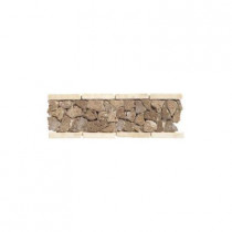 Daltile Travertine Walnut Pebble 4 in. x 12 in. Tumbled Slate Liner Accent Wall Tile