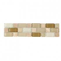 Jeffrey Court Gold Mine 3 in. x 12 in. x 8 mm Glass Metal Marble Accent Strip (.25 sq. ft./1.15 lb./ Each)
