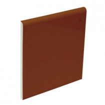 U.S. Ceramic Tile Color Collection Bright Copper 4-1/4 in. x 4-1/4 in. Ceramic Surface Bullnose Wall Tile-DISCONTINUED