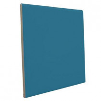 U.S. Ceramic Tile Color Collection Bright Denim 6 in. x 6 in. Ceramic Surface Bullnose Wall Tile-DISCONTINUED