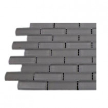Splashback Tile Contempo Bright White 1/2 in. x 2 in. Brick Pattern Tile Sample