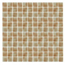 EPOCH Spongez S-Tan-1407 Mosaic Recycled Glass 12 in. x 12 in. Mesh Mounted Floor & Wall Tile (5 sq. ft.)