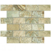 Daltile Folkstone Sandy Beach 12 in. x 12 in. x 8 mm Porcelain Brick-Joint Mosaic Wall Tile
