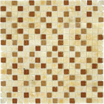 MS International Honey Onyx Ripple 12 in. x 12 in. x 8 mm Glass Stone Mesh-Mounted Mosaic Tile (10 sq. ft. / case)