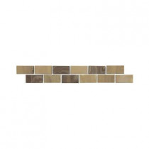 Daltile San Michele Moka 2 in. x 12 in. Glazed Porcelain Floor Decorative Accent Floor and Wall Tile