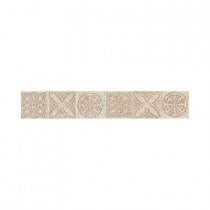 Daltile Fashion Accents Sand Keltic Knots 2 in. x 12 in. Ceramic Listello Wall Tile-DISCONTINUED