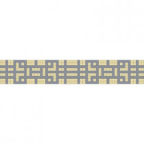 Mosaic Loft Lattice Heritage Border 117.5 in. x 4 in. Glass Wall and Light Residential Floor Mosaic Tile