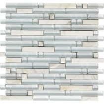 Epoch Architectural Surfaces Varietals Viognier-1653 Stone And Glass Blend Mesh Mounted Floor and Wall Tile - 2 in. x 12 in. Tile Sample
