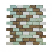 Jeffrey Court Bellagio Pebble Brick 12 in. x 12 in. x 8 mm Glass Marble Mosaic Wall Tile