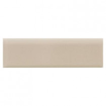 Daltile Modern Dimensions Gloss Urban Putty 2-1/8 in. x 8-1/2 in. Ceramic Bullnose Wall Tile-DISCONTINUED