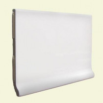 U.S. Ceramic Tile Color Collection Matte Snow White 3-3/4 in. x 6 in. Ceramic Stackable Cove Base Wall Tile-DISCONTINUED