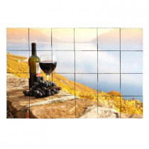 Tile My Style Wine1 36 in. x 24 in. Tumbled Marble Tiles (6 sq. ft. /case)