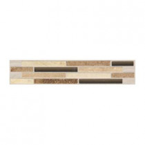 Daltile Campisi Alabaster 2 in. x 9 in. x 8 mm Universal Decorative Stone and Glass Mosaic Wall Tile