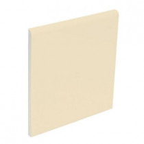 U.S. Ceramic Tile Color Collection Bright Khaki 4-1/4 in. x 4-1/4 in. Ceramic Surface Bullnose Wall Tile-DISCONTINUED