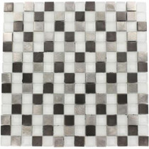 Splashback Tile Steel Ice 12 in. x 12 in. x 8 mm Mosaic Floor and Wall Tile