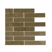Splashback Tile Jer Gold Piano Brick Polished Natural Stone Floor and Wall Tile - 6 in. x 6 in. Tile Sample