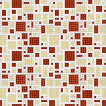 Mosaic Loft Scatter Rust Motif 24 in. x 24 in. Glass Wall and Light Residential Floor Mosaic Tile
