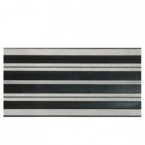 Daltile Identity Black and White 12 in. x 24 in. Porcelain Decorative Accent Floor and Wall Tile-DISCONTINUED