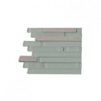 Splashback Tile Temple Pistachio Ice Marble And Glass Tile - 6 in. x 6 in. Tile Sample-DISCONTINUED