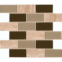 MS International Pine Valley 12 in. x 12 in. x 8 mm Glass Stone Mesh-Mounted Mosaic Tile