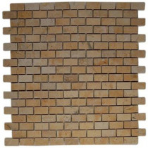 Splashback Tile Jerusalem Gold Bricks 12 in. x 12 in. x 8 mm Natural Stone Floor and Wall Tile