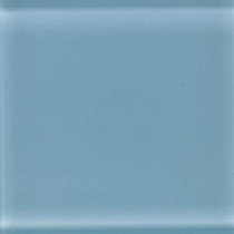 Daltile Glass Reflections 4-1/4 in. x 4-1/4 in. Blue Lagoon Glass Wall Tile (4 sq. ft. / case)-DISCONTINUED