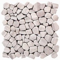 Solistone Haisa Marble 12 in. x 12 in. Light Natural Stone Irregular Mesh-Mounted Mosaic Tile (10 sq.ft./case)