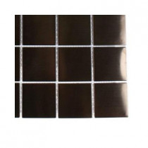 Splashback Tile Metal Rouge Square Stainless Steel Floor and Wall Tile - 6 in. x 6 in. x 11 mm Tile Sample (4 pieces per sq. ft.)