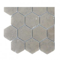 Splashback Tile Medieval Hexagon Polished Marble Floor and Wall Tile Sample