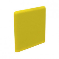U.S. Ceramic Tile Color Collection Bright Yellow 3 in. x 3 in. Ceramic Surface Bullnose Corner Wall Tile-DISCONTINUED