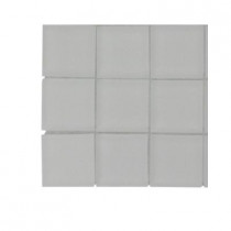 Splashback Tile Contempo Natural White Frosted Glass Tile - 3 in. x 6 in. Tile Sample-DISCONTINUED