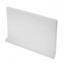 U.S. Ceramic Tile Color Collection Bright Tender Gray 4 in. x 6 in. Ceramic Cove Base Wall Tile-DISCONTINUED