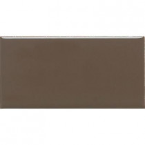 Daltile Rittenhouse Square Artisan Brown 3 in. x 6 in. Ceramic Wall Tile (12.5 sq. ft. / case)-DISCONTINUED