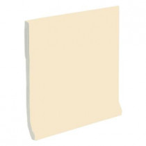 U.S. Ceramic Tile Color Collection Bright Khaki 4-1/4 in. x 4-1/4 in. Ceramic Stackable Cove Base Wall Tile-DISCONTINUED