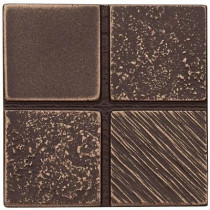 Weybridge 2 in. x 2 in. Cast Metal Mosaic Dot Classic Bronze Tile (10 pieces / case) - Discontinued