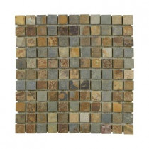Jeffrey Court Slate 12 in. x 12 in. x 8 mm Mosaic Floor/Wall Tile